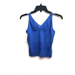 Vermani royal blue casual sleeveless summer top